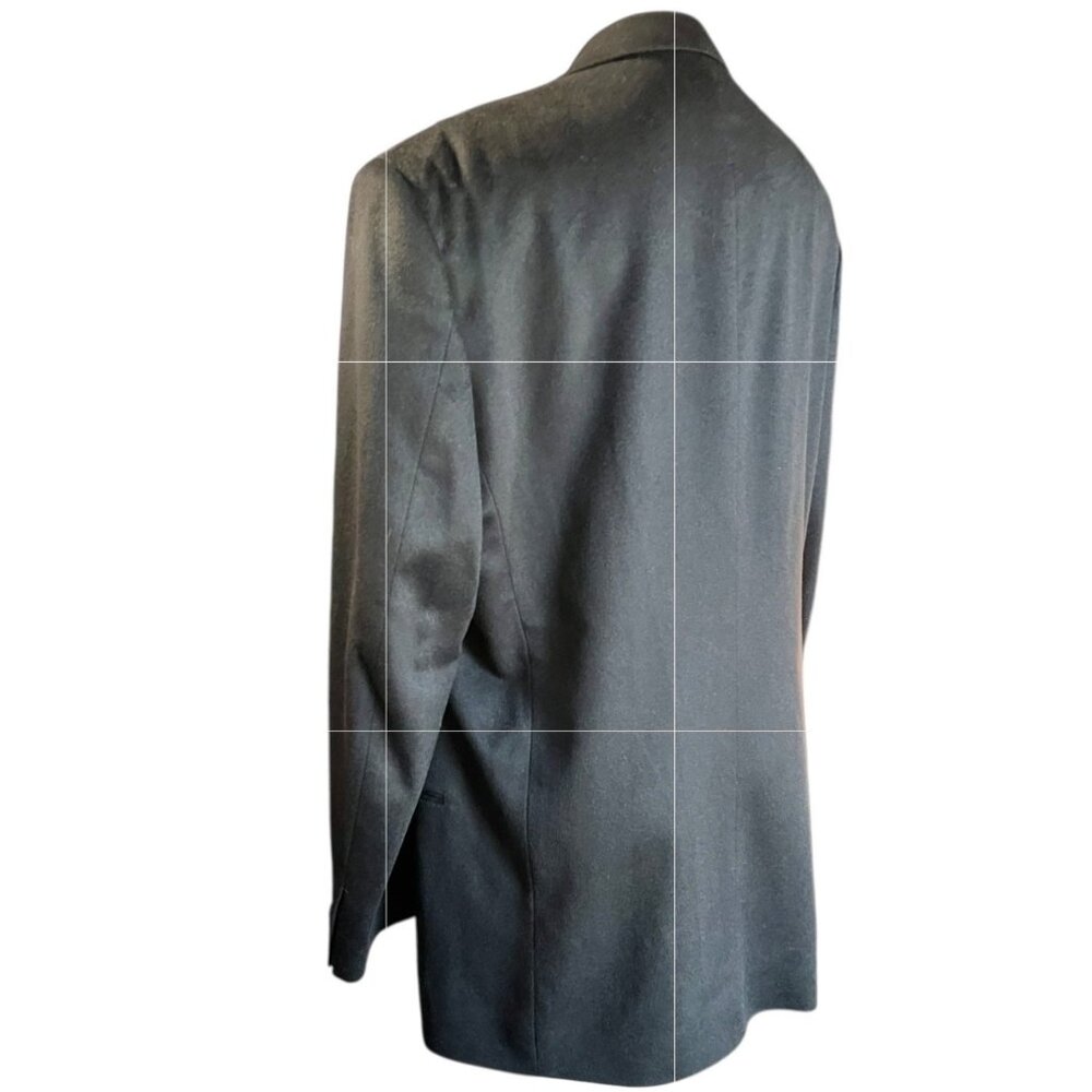 Hathaway Platinum Mens Size 44 Italian 100% Cashmere Black Suit Jacket 3-Button - Picture 2 of 15